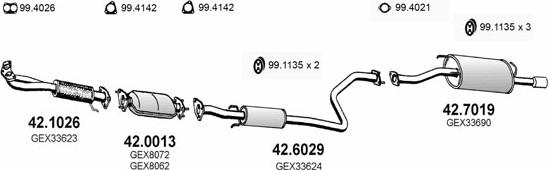 ASSO ART2212 - Система випуску ОГ autocars.com.ua