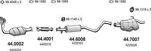 ASSO ART2232 - Система випуску ОГ autocars.com.ua