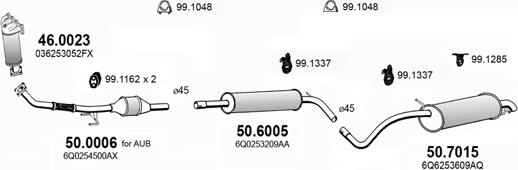 ASSO ART2274 - Система выпуска ОГ avtokuzovplus.com.ua