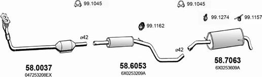 ASSO ART2283 - Система випуску ОГ autocars.com.ua