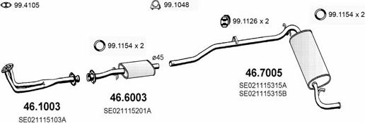 ASSO ART2311 - Система випуску ОГ autocars.com.ua