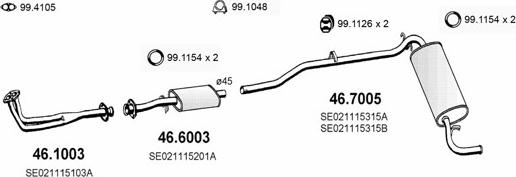 ASSO ART2312 - Система випуску ОГ autocars.com.ua