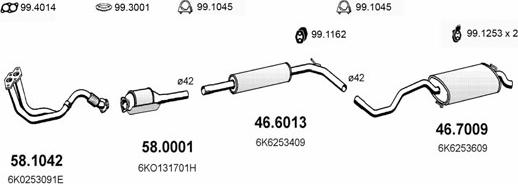 ASSO ART2322 - Система випуску ОГ autocars.com.ua