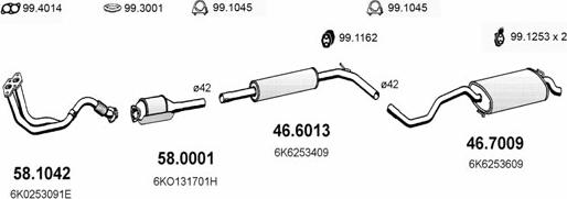 ASSO ART2324 - Система випуску ОГ autocars.com.ua