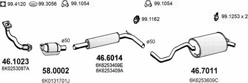 ASSO ART2325 - Система випуску ОГ autocars.com.ua