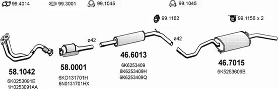 ASSO ART2336 - Система випуску ОГ autocars.com.ua