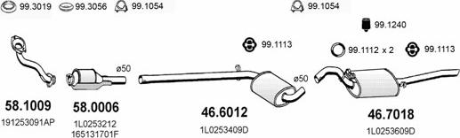 ASSO ART2345 - Система випуску ОГ autocars.com.ua