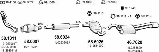 ASSO ART2346 - Система випуску ОГ autocars.com.ua