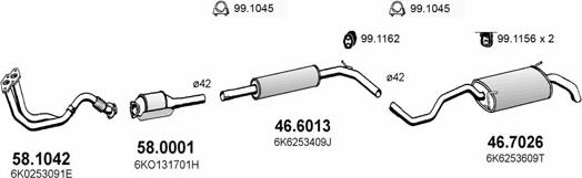 ASSO ART2357 - Система випуску ОГ autocars.com.ua