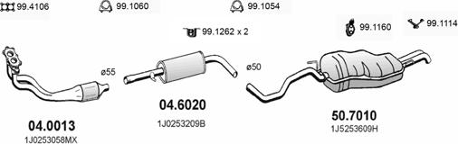 ASSO ART2366 - Система випуску ОГ autocars.com.ua