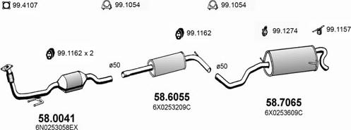 ASSO ART2371 - Система выпуска ОГ avtokuzovplus.com.ua