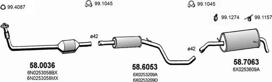 ASSO ART2374 - Система випуску ОГ autocars.com.ua