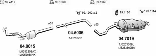 ASSO ART2377 - Система випуску ОГ autocars.com.ua