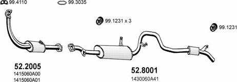 ASSO ART2383 - Система выпуска ОГ avtokuzovplus.com.ua