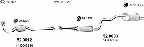 ASSO ART2392 - Система випуску ОГ autocars.com.ua