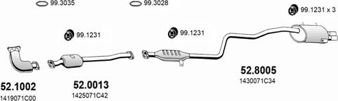 ASSO ART2396 - Система випуску ОГ autocars.com.ua