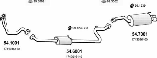 ASSO ART2416 - Система випуску ОГ autocars.com.ua