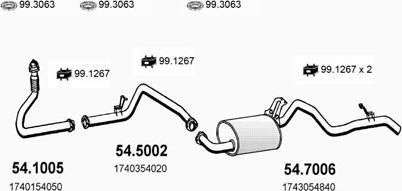 ASSO ART2417 - Система випуску ОГ autocars.com.ua