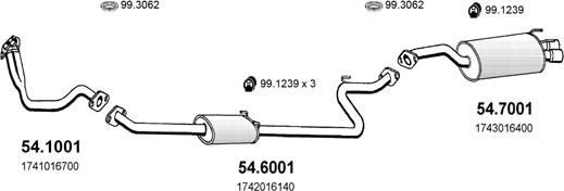 ASSO ART2427 - Система випуску ОГ autocars.com.ua