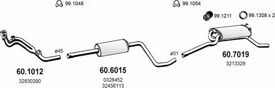 ASSO ART2437 - Система випуску ОГ autocars.com.ua