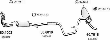 ASSO ART2463 - Система випуску ОГ autocars.com.ua