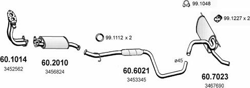 ASSO ART2464 - Система випуску ОГ autocars.com.ua