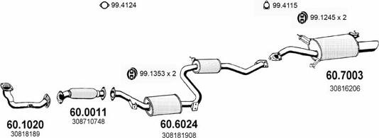 ASSO ART2484 - Система випуску ОГ autocars.com.ua