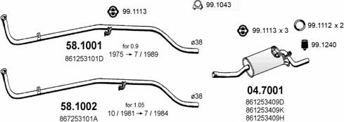 ASSO ART2510 - Система випуску ОГ autocars.com.ua