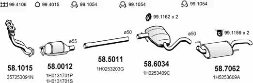 ASSO ART2514 - Система випуску ОГ autocars.com.ua