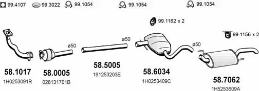 ASSO ART2517 - Система випуску ОГ autocars.com.ua