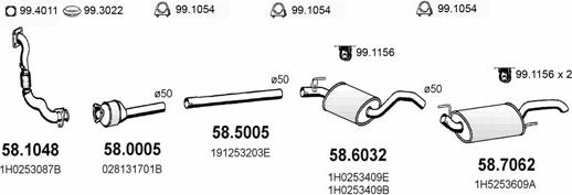 ASSO ART2518 - Система випуску ОГ autocars.com.ua