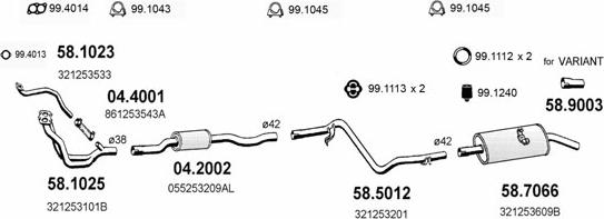 ASSO ART2520 - Система випуску ОГ autocars.com.ua