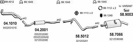 ASSO ART2521 - Система випуску ОГ autocars.com.ua