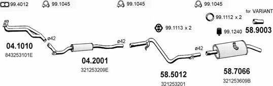 ASSO ART2523 - Система випуску ОГ autocars.com.ua