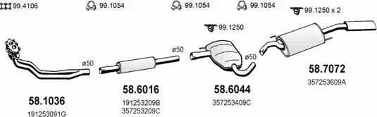 ASSO ART2532 - Система випуску ОГ autocars.com.ua