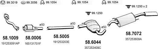 ASSO ART2533 - Система випуску ОГ autocars.com.ua