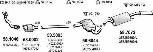 ASSO ART2535 - Система випуску ОГ autocars.com.ua