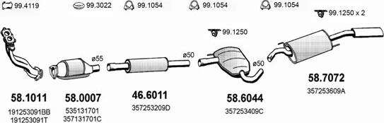 ASSO ART2541 - Система випуску ОГ autocars.com.ua