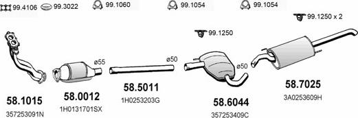 ASSO ART2542 - Система випуску ОГ autocars.com.ua