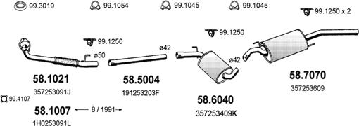 ASSO ART2545 - Система випуску ОГ autocars.com.ua