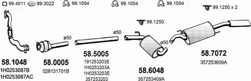 ASSO ART2546 - Система випуску ОГ autocars.com.ua