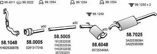 ASSO ART2547 - Система випуску ОГ autocars.com.ua