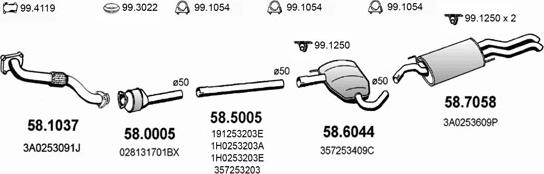 ASSO ART2549 - Система випуску ОГ autocars.com.ua