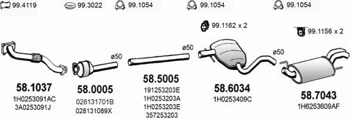 ASSO ART2554 - Система випуску ОГ autocars.com.ua