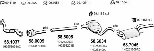 ASSO ART2557 - Система випуску ОГ autocars.com.ua