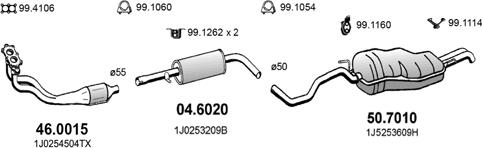 ASSO ART2562 - Система випуску ОГ autocars.com.ua