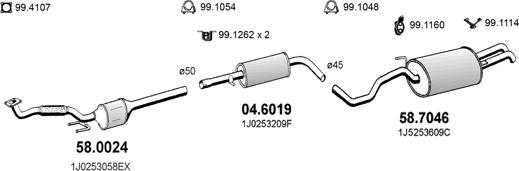 ASSO ART2564 - Система випуску ОГ autocars.com.ua