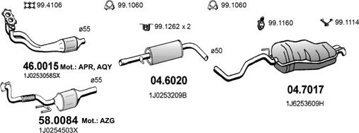 ASSO ART2574 - Система випуску ОГ autocars.com.ua