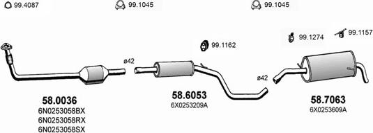 ASSO ART2583 - Система випуску ОГ autocars.com.ua