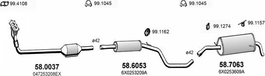 ASSO ART2585 - Система випуску ОГ autocars.com.ua